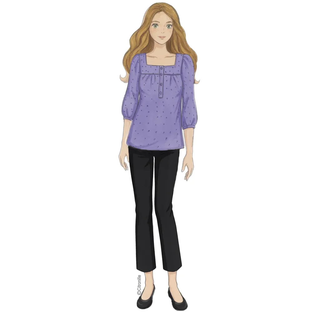 Downloadable PDF sewing pattern for women: Citronille Solveig blouse