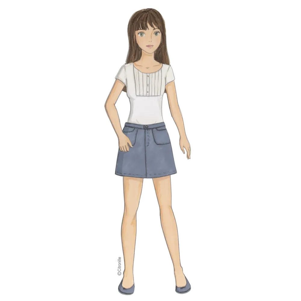 sewing pattern for girl Citronille skirt Abigail