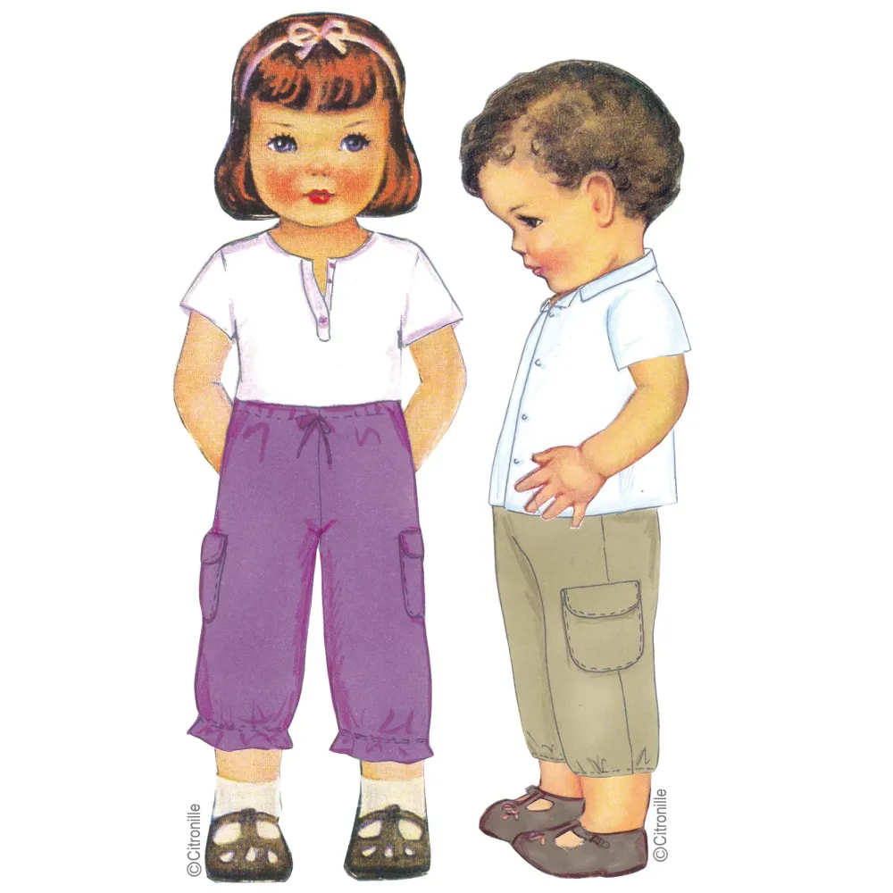 patron couture pour enfants Citronille Ursule pantalon pantacourt