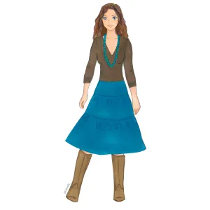 Citronille Lara Women's Sewing Pattern: Ruffled Skirt