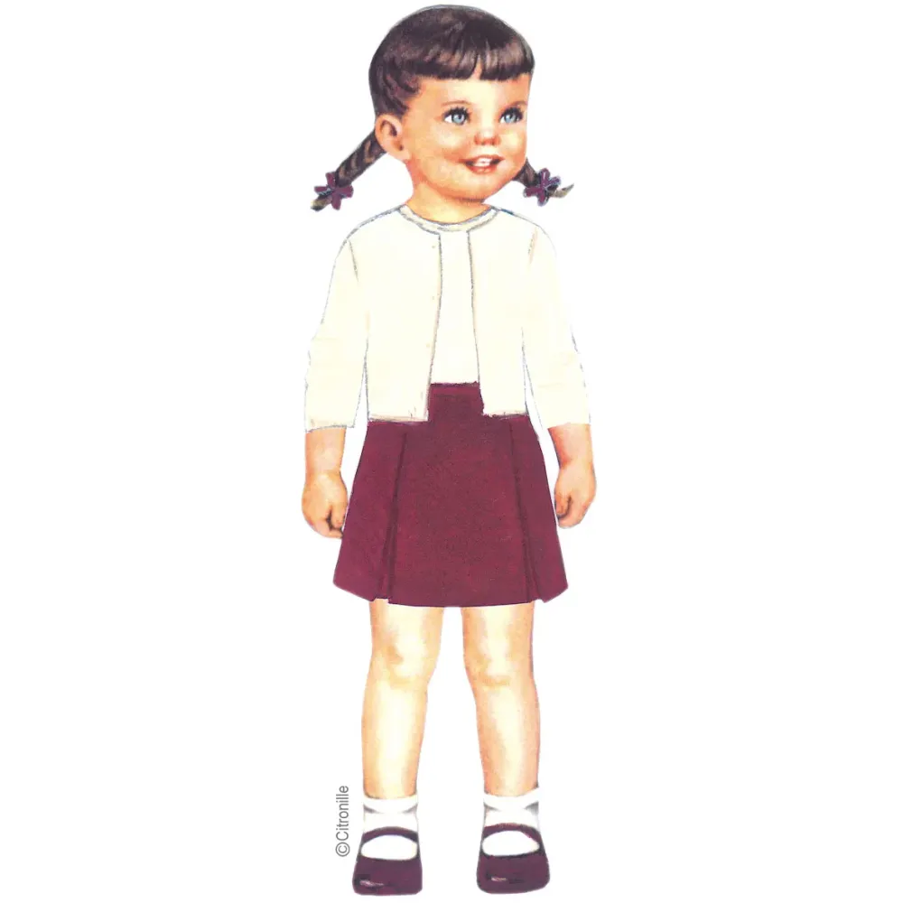 Citronille sewing pattern for girls: Prune pleated skirt