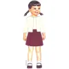 Citronille sewing pattern for girls: Prune pleated skirt