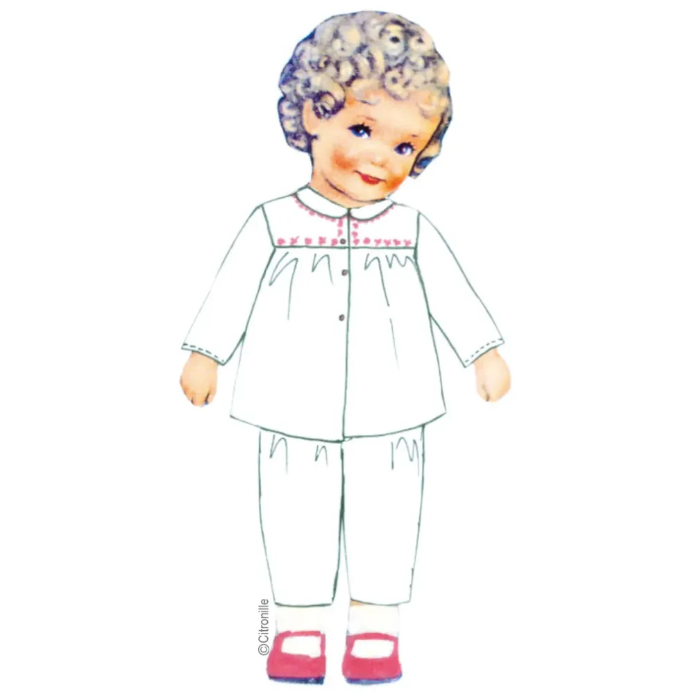 Citronille sewing pattern for children: Angèle pajamas